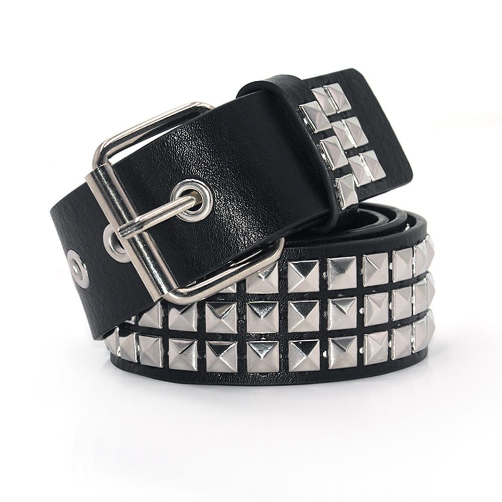 1pc Youth Pu Leather Belt With Bag Buckle And Embroidery Decoration