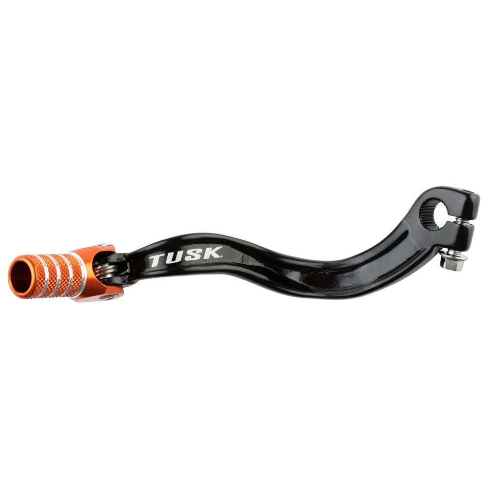 Tusk Folding Shift Lever For KTM 400/450/525 2000-2007 – Black/Orange Anodized Aluminum