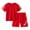 Red, variant on Boys Sports Suit Summer Solid Color Quick Drying Mesh Short Sleeved Set Childrens Basketball Suit Two Piece Set