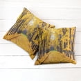 thumbnail image 6 of Ambesonne Nature Throw Pillow Cover 2 Pack, Autumn Trees Leaves, 20", Yellow and Green, 6 of 7