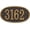 Bronze/Gold, variant on Personalized Cast Metal Address Plaque Oval