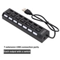 thumbnail image 3 of Hub, Compatible Con Estación De Acoplamiento USB1.1/1.0, Concentrador De Escritorio Con Concentrador USB, Negro Para PC Para Transmisión De Datos, 3 of 7