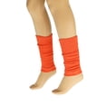 thumbnail image 5 of Cotton Leg Warmers for Women Orange 1 Pair Knitted Retro, 5 of 8