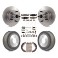 thumbnail image 1 of Transit Auto Front Rear Disc Brake Rotors Hub Assembly Semi-Metallic Pads and Drum Kit (7Pc) for Car 2000-2001 Ford E-150 Econoline 2-Wheel ABS K8F-102166, 1 of 11