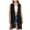 Black, variant on Cardigan For Women Trendy Vest Hippie Sleeveless Western Suede Tassel Leather Loose Fit Plus Size Open Front Shrugs