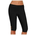 thumbnail image 1 of B91xZ Maillot de Bain Aguichant pour Femmes Short de Bain Rétro Froncé Tankinis Slip, Noir G, 1 of 3
