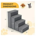 thumbnail image 4 of 4-Step Dog Stairs, 23 Inch Tall Foldable Pet Stairs for Small and Medium Dogs Cats, with Storage Compartments and Non-Slip Bottom, Adjustable Dog Steps for Bed, Couch, or Sofa, 4 of 4