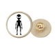 thumbnail image 1 of Universo y Alien alien Broche de oro metálico circular, 1 of 3
