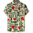 thumbnail image 1 of Cartoon Sea Animals Fish 3d Print Shirt Men StarShells Pattern Short Sleeve Tees Fashion Summer Button Lapel Blouse Tops, 1 of 5