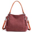 thumbnail image 1 of Hukapapa Bolso de tela simple, bolso de vela, bolso cruzado de gran capacidad para mujer, bolso de hombropúrpura, 1 of 5
