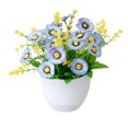 thumbnail image 3 of Maceta de flores artificiales falsas, crisantemo, decoración de escritorio, plástico eterno para balcón, 3 of 5