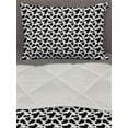 thumbnail image 3 of Cow Print Comforter & Sham Bedding Set, Animal Hide Pattern Spots Farm Life Cattle Camouflage Animal Skin, 3 pcs Duvet Set Microfiber Filling Quilt, 5 Sizes, Charcoal Grey White, by Ambesonne, 3 of 4