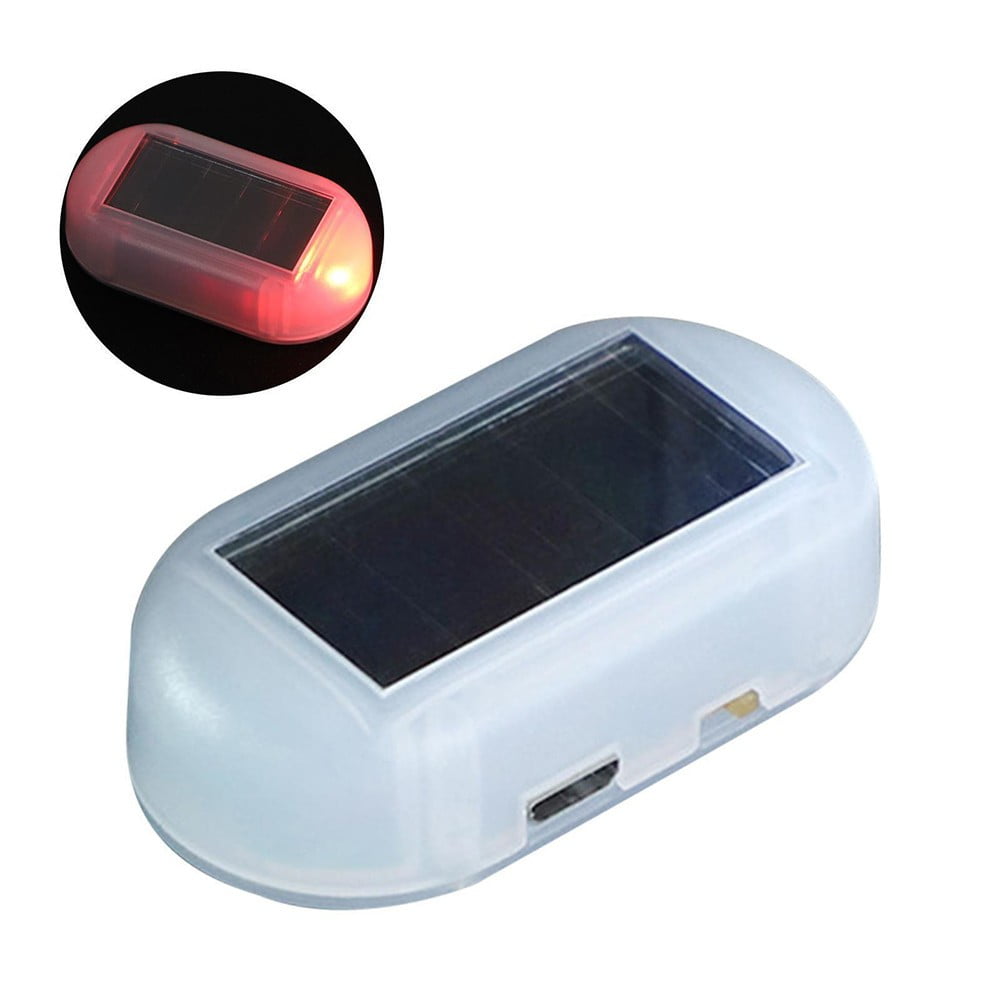 Mduoduo 1 Pcs Solar Car Alarm Flash LED Light Fake Security System Anti