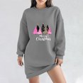 thumbnail image 2 of Pisexur Robe de Noël pour Femmes Mode Imprimé Arbre de Noël Col Rond Robe Chandail en Molleton Décontractée Manches Longues Robe de Fête d'Automne Mini Robe, 2 of 4