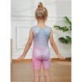 thumbnail image 2 of Leotards for Girls Gymnastics Toddler Dance Biketards Athletic Dance Wear Shiny Blue Hotpink, 2 of 6