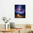 thumbnail image 2 of Awypu Art Poster Starry Night Camping in The Forest, Artwork, Lost Wall Art Canvas Painting Posters And Prints Wall Art Pictures for Living Room Bedroom Decor, 2 of 4