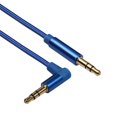 thumbnail image 4 of Kuymtek Azul 90 Grados 3.5mm Macho a Macho Audio AUX Cable Conector Chapado en Oro (2 m) Kuymtek 2cc7yf3sy6bp4yy8D04, 4 of 8