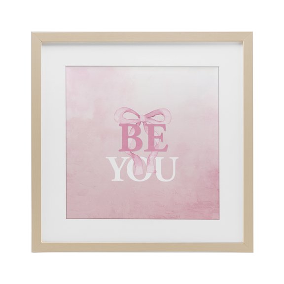 Stupell Industries Eclectic Feminine Be You Pastel Birch Framed Print Under Glass, 13 x 13, by Kim Allen