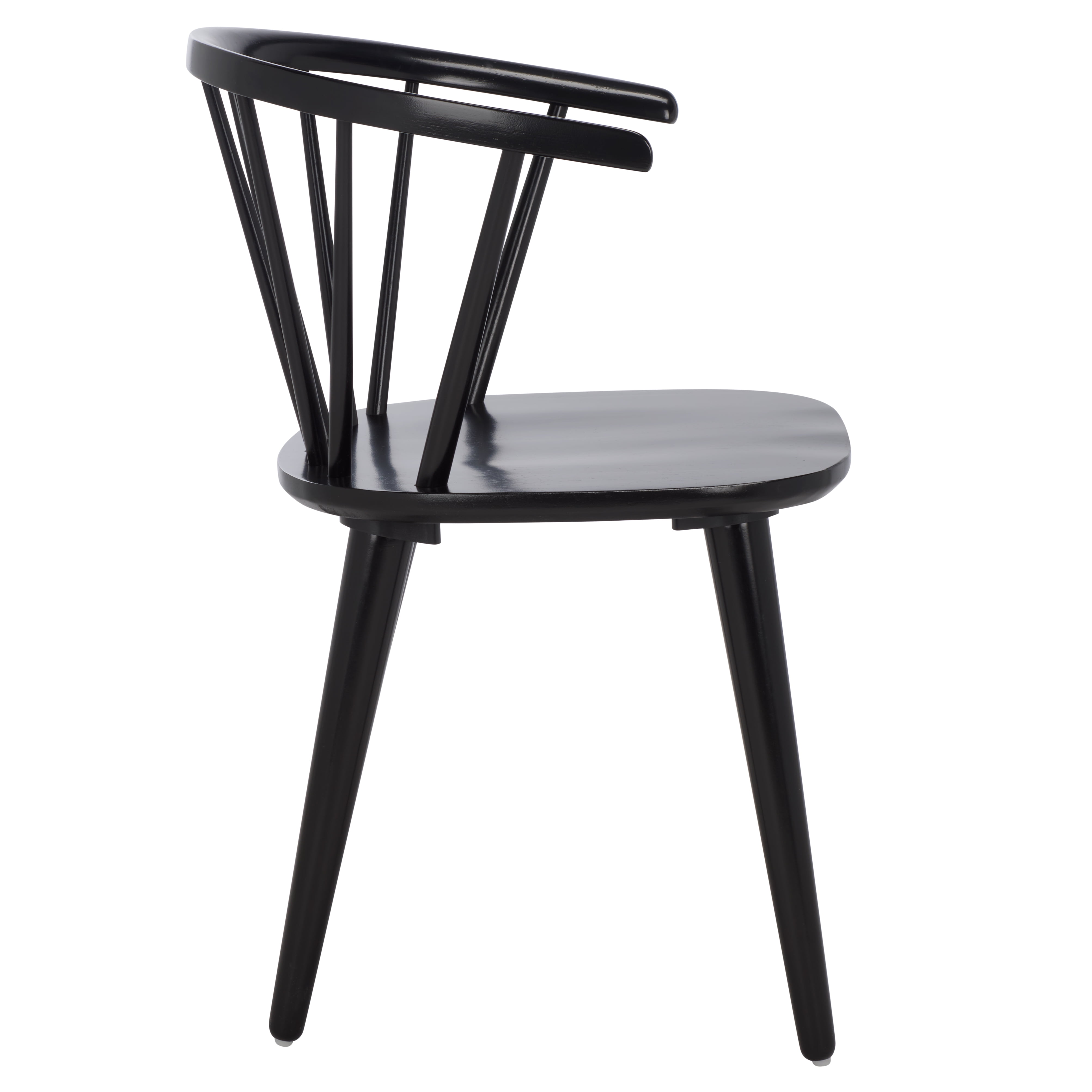 Safavieh Mandalyn Mid-Century Wood Dining Side Chairs, Black (Set of 2)