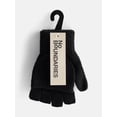 thumbnail image 2 of No Boundaries Women's Ribbed Knit Pop Top Mittens, 2 of 4