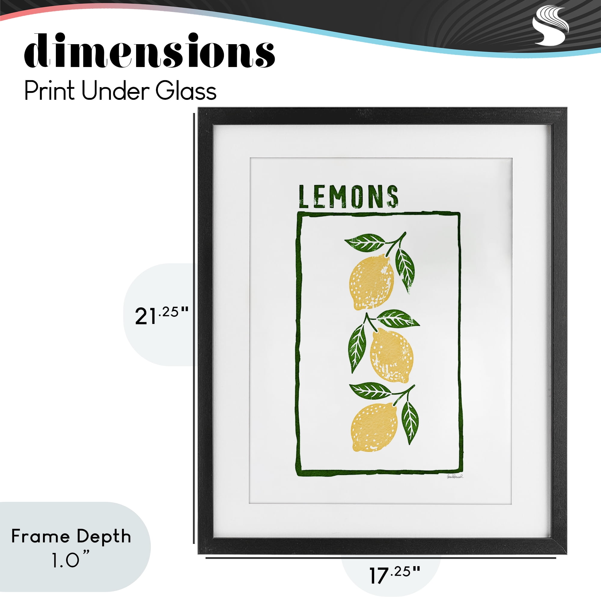 Stupell Industries Tasty Summer Lemons Black Framed Print Under Glass, design by Amanda Greenwood