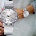thumbnail image 3 of Kcodviy Women'S Rose Gold Watches Heart Diamond Quartz Movement s Ladies Wristwatch Big Face Mesh Belt Watch Valentines Day Gifts Women Quartz Arabic Watch With Leather Fashion Numerals Small Wome, 3 of 7