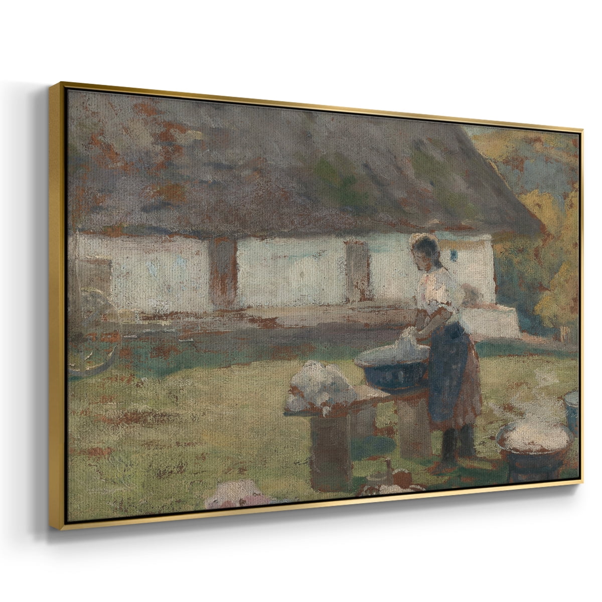 Vintage Landscape-CCCLXXV By Wexford Home Framed in Gold Wood Gallery Wrapped Canvas 17 in. x 25 in.