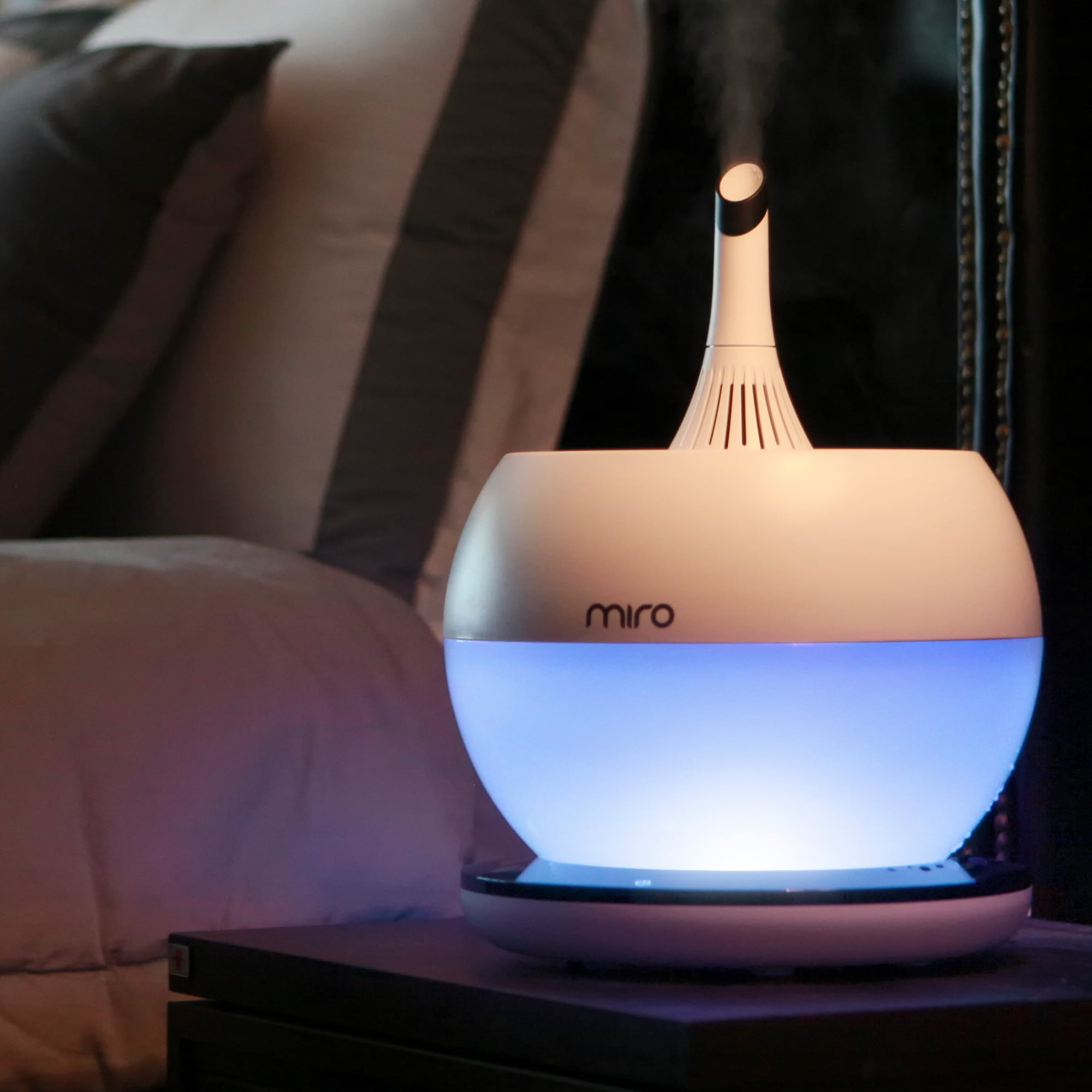 MIRO-NR08M Completely Washable Modular Sanitary Humidifier, Large room, Easy to Clean, Easy to Use, Luma Touch - Premium Cool-Mist Humidifier. Touch Control Colorful LEDs, Powerful humidification