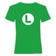 thumbnail image 1 of Super Mario - Camiseta de Luigi para Adultos Unisex (Verde/Blanco), 1 of 2