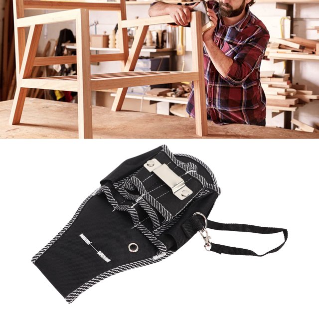 Bolsa de herramientas para colgar en la cintura para electricista múltiples bolsillos cinturón de herramientas portátil de seguridad para carpintería pequeño negro para ANGGREK Otros