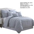 thumbnail image 2 of The Urban Port BM222755 Assisi Comforter Set with Reverse Pleats & Lace, Gray - Queen Size - 8 Piece, 2 of 2