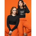 thumbnail image 2 of Halloween I'm With Creepy Womens Long Sleeve T Shirt, 2 of 4