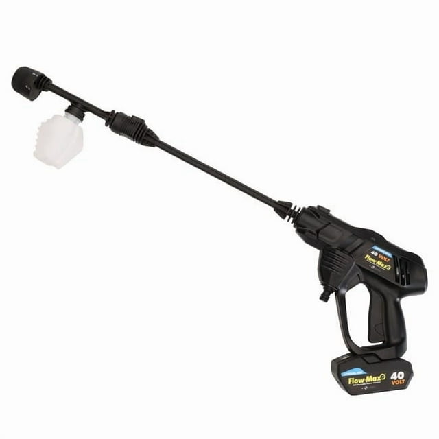 Lippert Components Pressure Washer 2020111765 Flow Max; Lithium Ion Battery; Long Nozzle/Rotatable Nozzle/6-In-1 Spray Attachment/25 Ounce Soap Bottle; 520 Maximum PSI; With Hose