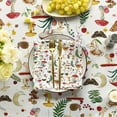 thumbnail image 5 of Mushroom Tablecloth 60x60 Inch Square, Seasonal White Vintage Moths Washable Seasonal Table Cover for Party Picnic Dinner Decor, 5 of 6