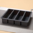 thumbnail image 2 of mmirethe 4 Grid Ice Cubes Rectangular Shape Tray Non-stick Complementary Food Soft Reusable Baking Pan Cake Candle Mould Gray, 2 of 6