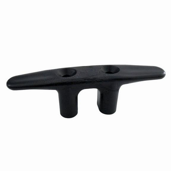 Dock Edge DE2304F Dock Cleat, Open Base, 4", HDPE, Black