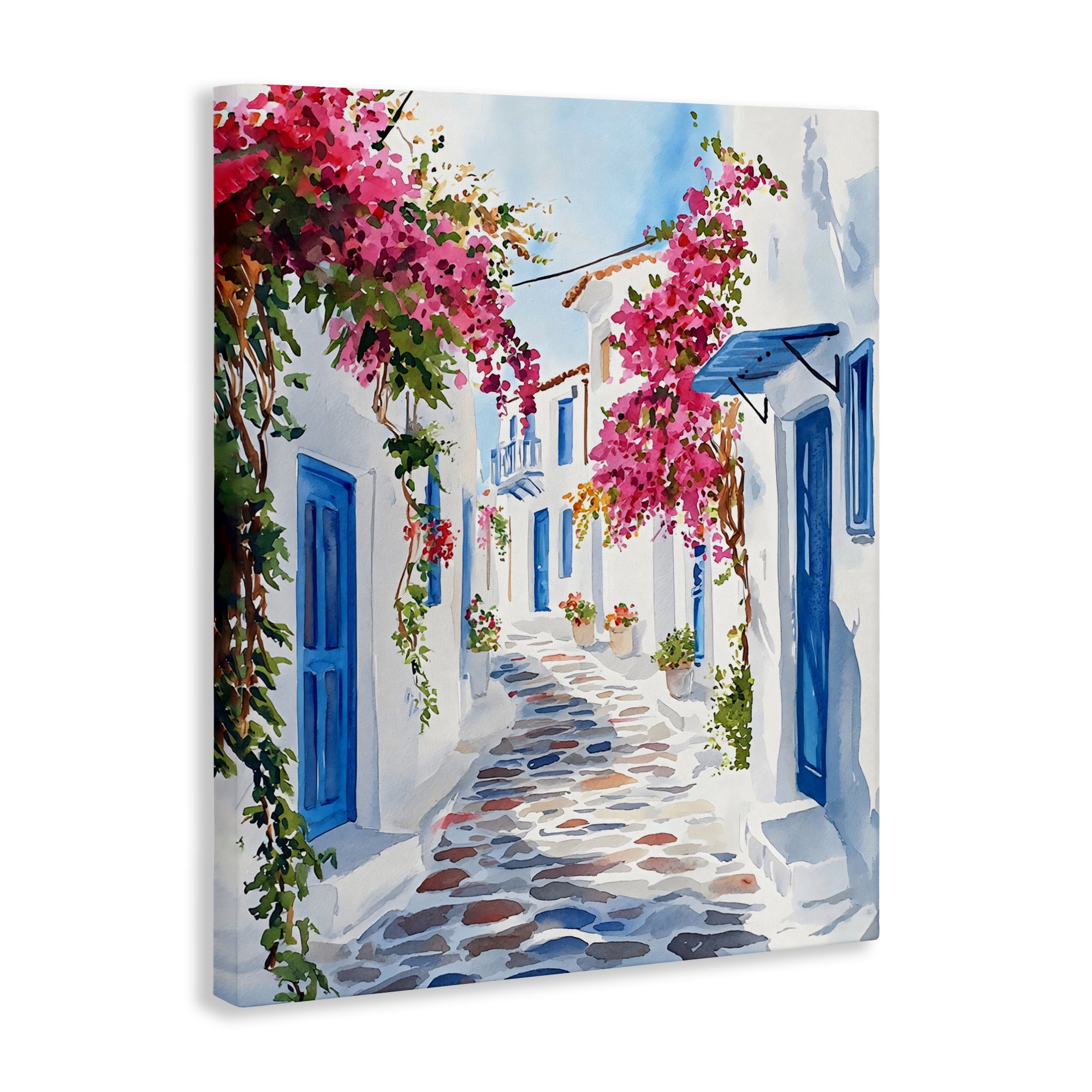 Stupell Industries Santorini Stone Street Pathway Canvas Wall Art, design by LSR Design Studio