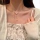 thumbnail image 5 of Collar de mujer shaofei con perlas falsas y dije de mariposa ajustable 35 cm, 5 of 5