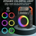 thumbnail image 4 of Kivdit Karaoke Machine for Kids and Adults,Portable Home Karaoke System with 2 Wireless Microphones,Bluetooth Speaker Singing Machine with RGB Lights for Party, 4 of 9