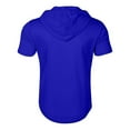 thumbnail image 4 of hotojiny Men's Quarter Zipper Sweatshirt Fashion Colorblock Short Sleeve Hoodie Workout Gym Loose Fit Athletic Pullover with Pocket, 4 of 5