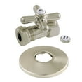 thumbnail image 5 of Kingston Brass CC44151XK 1/2" FIP x 1/2" or 7/16" Slip Joint Quarter-Turn Straight Stop Valve with Flange, Polished Chrome, 5 of 6