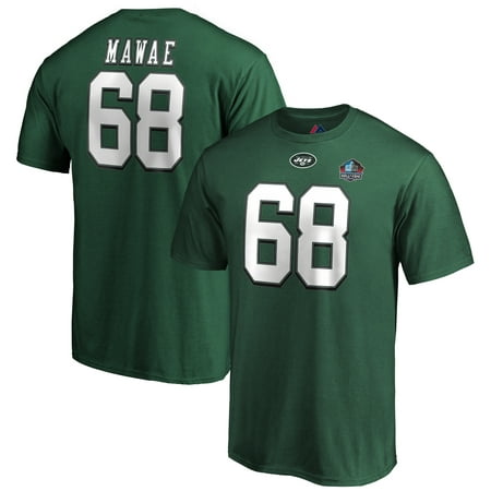 Kevin Mawae New York Jets NFL Pro Line by Fanatics Branded 2019 Pro Football Hall of Fame Inductee Player Name & Number T-Shirt -