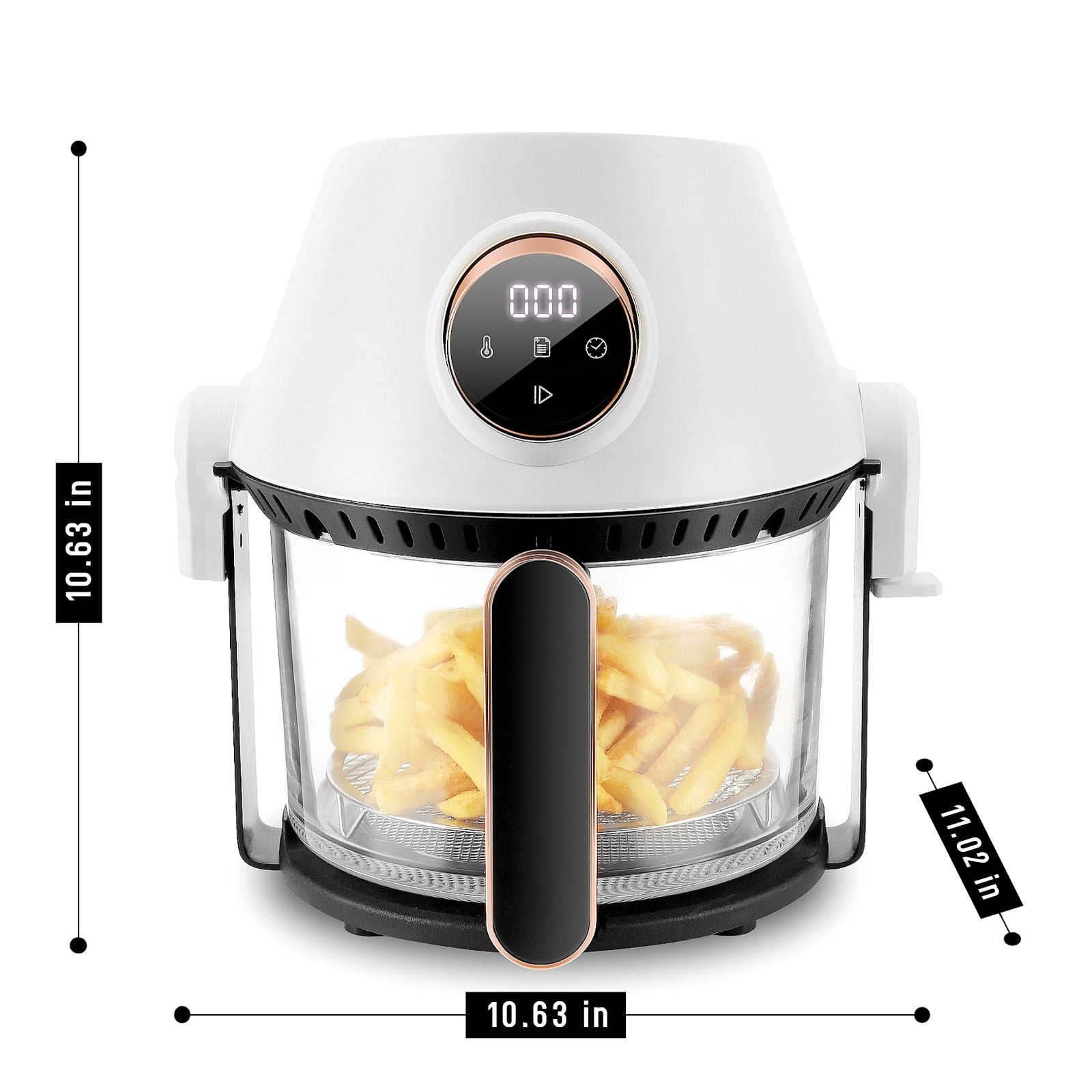 Yoneston 5 QT Air Fryer, Smart Fryer Oven with Adjustable Temperature Timer and Nonstick Basket for Oil Less or Low Fat Cooking