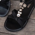 thumbnail image 6 of Summer Women's Sandals Flat Heel Open Toe Elastic Straps Women's Casual Versatile Comfortable Beach Sandals, 6 of 10