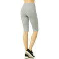 thumbnail image 3 of Sofra Women & Plus Wide Wastband Active Stretch Workout 21" Cotton Biker Shorts (S-3XL), 3 of 4