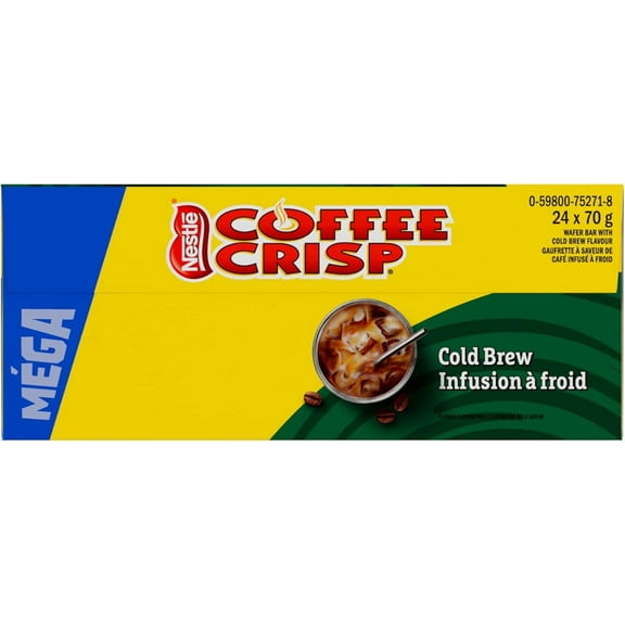 Nestle Cold Brew Coffee Crisp Mega Bars, 24x70g, 1.68kg/59.2 oz