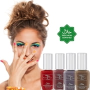 Karma Organic Beautiful Halal Certified Nail Polish Gift Set- Truly Breathable Cruelty Free and Vegan - Oxygen Permeable Wudu Friendly Nail Enamel (Coral Classics)