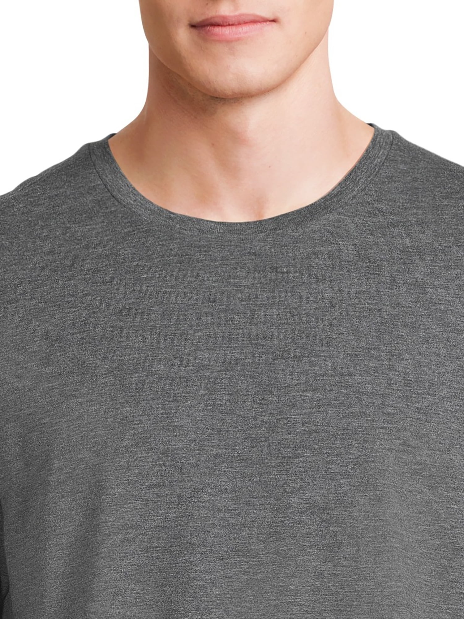 Athletic Works Men's Tri-Blend Active T-Shirt with Long Sleeves, Sizes S-3XL