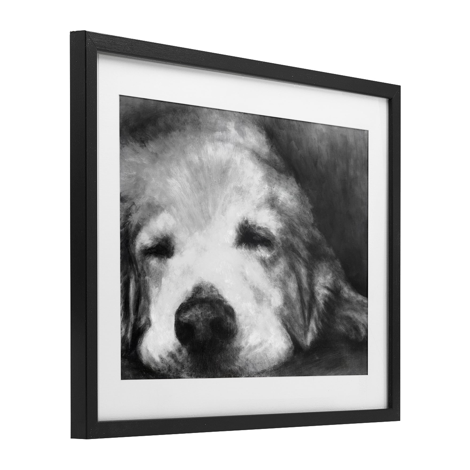 Stupell Industries Monochrome Dog Day Afternoon Black Framed Print Under Glass, design by Walt Johnson