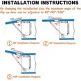 thumbnail image 3 of 2PCS 200n/45lb Gas Struts for Heavy Lid, 10 Inch Gas Spring Hinge,Soft Close Lid, 3 of 5